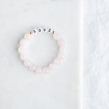 Load image into Gallery viewer, Rose Quartz 'LOVE' Bracelet